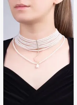 So Chic Emma 18 Ayar Sarı Altın Kaplama 41 Cm Gümüş Choker Kolye