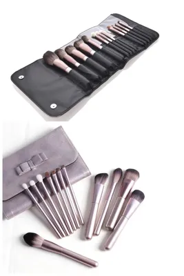 Hannah Rose Gold 12 Parça Kıl Fırça Seti Harika Çantalı Ergonomik Tasarım ve Ultra Yumuşak Kıllar