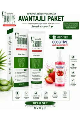 Epinafol Sensitive 10'lu Aloe Vera Katkılı Flörürsüz