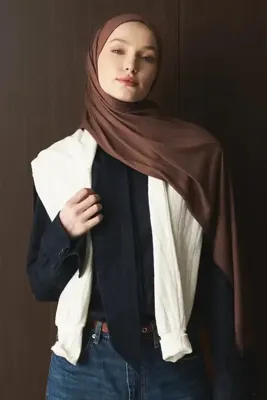 Madame Polo Penye Şal - Kahverengi