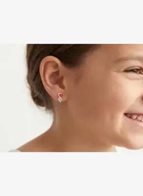 Safir Mücevher Nino Taşlı Altın Çocuk Küpe