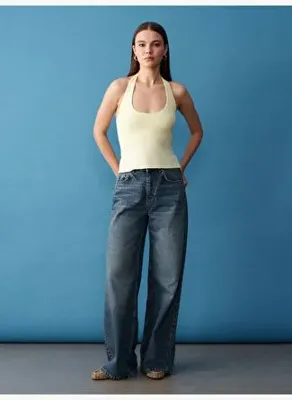 Dilvin 32726 Halter Yaka Top