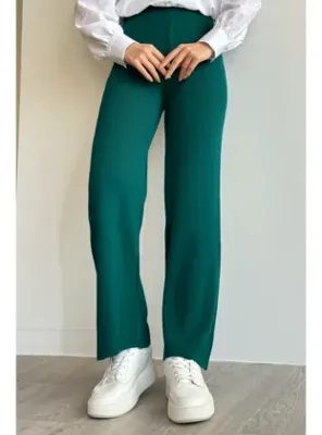InStyle Basic Petrol Yeşili Triko Pantolon