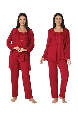 Effortt Lohusa Pijama ve Sabahlık Takım 3044