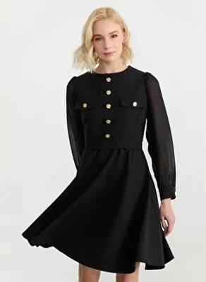 Selen Siyah Kadın Elbise 26YSL7760