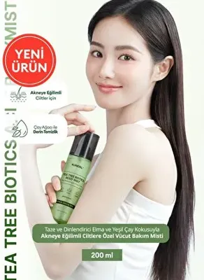 Kundal Akneye Eğilimli Ciltlere Vücut Bakım Misti KUNDAL Tea Tree Biotics Body Mist 200ml (Apple Green Tea)