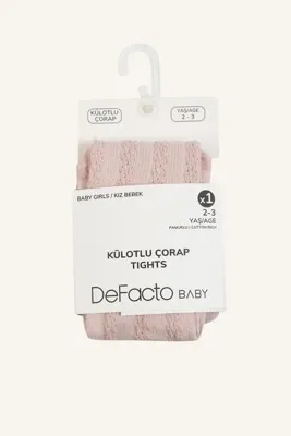 Defacto Pamuklu Fitilli Külotlu Çorap Kız Bebek I8489A5NS