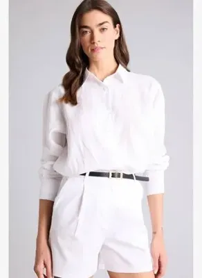 Defacto %100 Keten Oversize  Uzun Kollu Gömlek Z6638AZ26SM