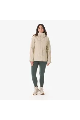 Decathlon Quechua Kadın 3'ü 1 Arada Outdoor Kar Montu/Kışlık Mont - Bej - NH100 0 °C