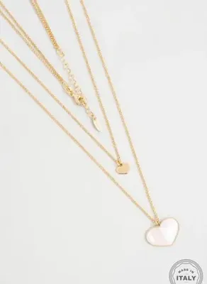 So Chic İtalyan Tasarım 18 Ayar Sarı Altın Kaplama 45 Cm Gümüş Kolye