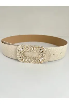 ENOFE 4 cm Taşlı Tokalı kadın kemeri