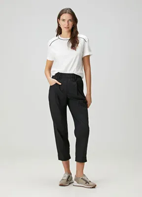 Brunello Cucinelli Siyah Pile Detaylı Pantolon