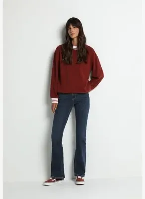 Colins Skinny Flare Fit   Kadın Mid İndigo Denim Jean Pantolon