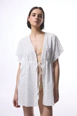 Penti Kırık Beyaz Brode  Kaftan