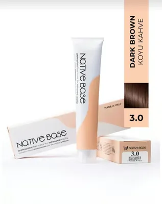 Native Base Saç Boyası 3.0 Koyu Kahve 100 ml