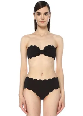 Marysia Antibes Siyah Straplez Büzgülü Bikini Üstü