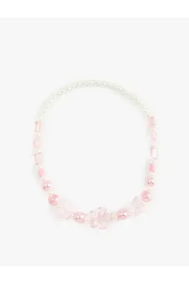 Koton Çiçekli Boncuklu İncili Kolye