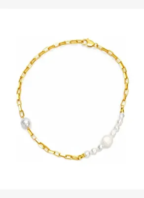 Linya Jewellery Lena Box İncili Zincir Kolye