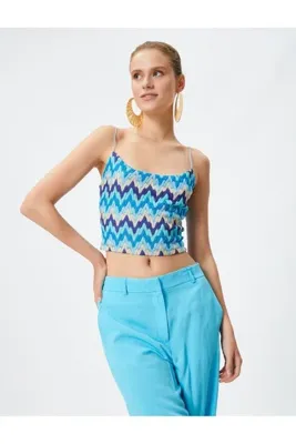 Koton X Selected by Şahika Ercümen - Crop Kroşe İnce Askılı Atlet