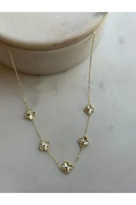 BIJUTERI 14 K YONCA GOLD KOLYE ALTIN KAPLAMA ÇELİK