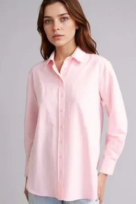 Defacto Relax Fit Gömlek Yaka Poplin Tunik D7341AX26SP