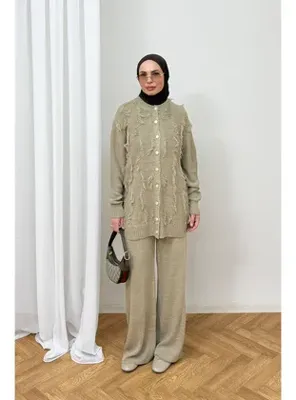 Melike Tatar Triko Hırkalı Takım 80-8400 VİZON