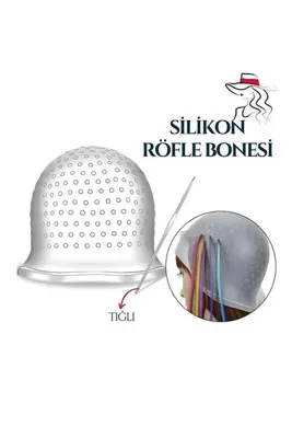 Roesıa Rose Cosmetics Rose Silikon Saç Boyama Röfle Bonesi + Tığ Aparat