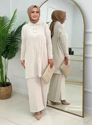 MODANURSEDA Taş Pantolon Takım - Taş Rengi - MODANURSEDA