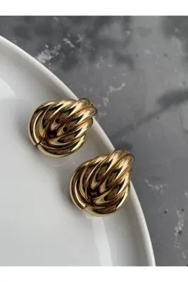 Lavian Accessories Hailey Serisi Gold Boúr Küpe