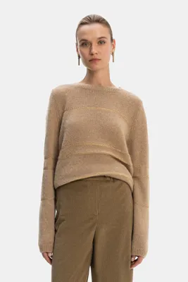 Fabiana Filippi CAMEL PAYETLİ YÜN TRİKO