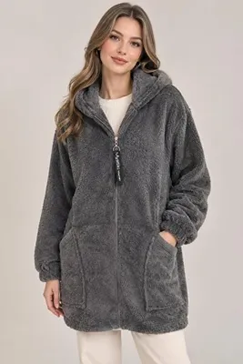 Orly More Peluş Teddy Fermuarlı Ceket