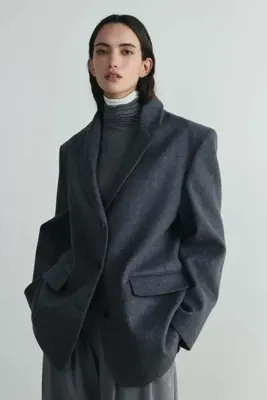 Suud Collection Füme Gina Kaşe Blazer Ceket