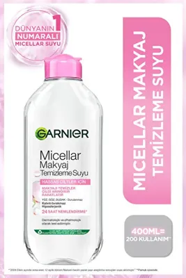 Garnier Micellar Makyaj Temizleme Suyu 24 Saat Nemlendirme Hassas Ciltler İçin 400 ml