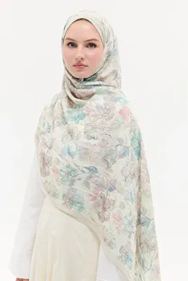 cs camellia scarf Suluboya Desen Kraş Şal - Söğüt