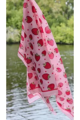 başörtü dükkanı Kids Strawbery Girl Desen Eşarp