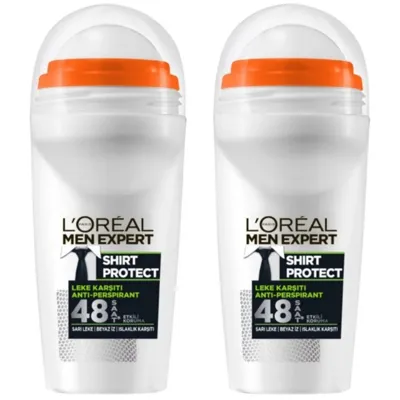 L'Oréal Paris L'oreal Paris Men Expert Shirt Protect Erkek Roll-on 2 X 50 Ml