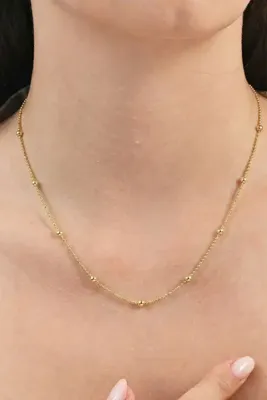 Söğütlü Silver 925 Ayar Gümüş Zincir Altın Kaplama Gold İtalyan Hepsi Top Top Zincir Kolye SGTL13316GOLD