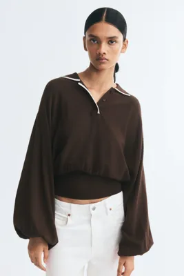 H&M Yarasa Kollu Polo Kazak