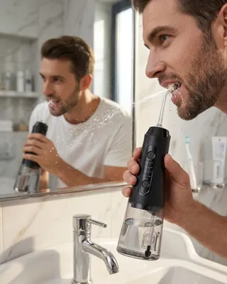 Zero Land Kablosuz - 884 - Ağız Duşu 320 Ml Su Tanklı 4 Modlu 5 Başlıklı - Shopgpt - Temizlik Cihazı