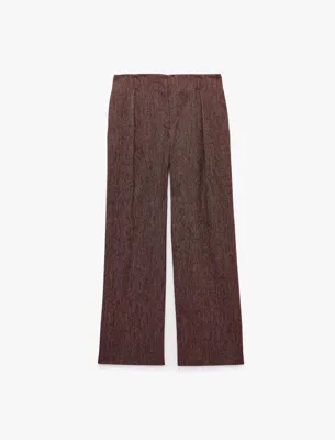 Koton Cepli Straight Kesim Mikro Ekose Desenli Kemerli Pantolon