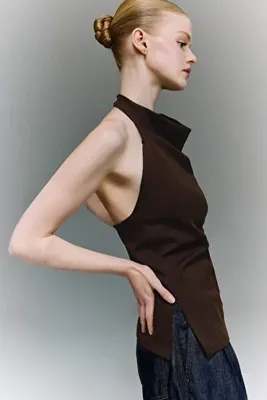DeFacto Slim Fit Halter Yaka Bluz F8007AX25AU