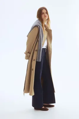 H&M İspanyol Paça Kanvas Pantolon