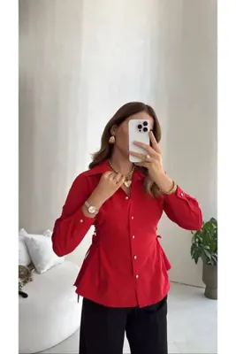 Bak'ap Premium Trend Belden Bağcıklı Poplin Gömlek