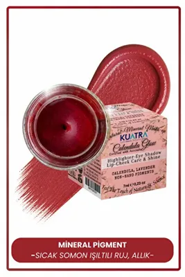 KUATRA Calendula Glow Şeftali Highlighter Aydınlatıcı Allık Ruj