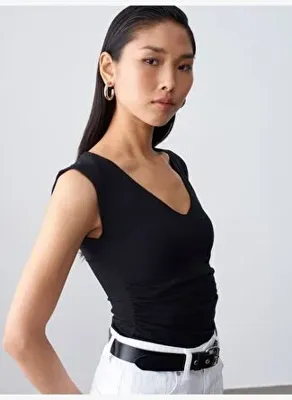 Dilvin 21222 V Yaka Basic Top