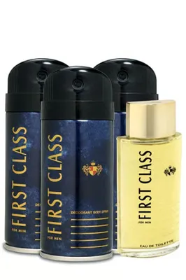 FIRST CLASS Edt Erkek Parfüm 100ml Deodorant 3x150ml Set
