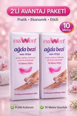 Bezos Essweet Ağda Bezi 10 Metre Dilim Profesyonel Epilasyon Bezi Çift Taraflı Kullanım Yırtılmaz Dayanıkl