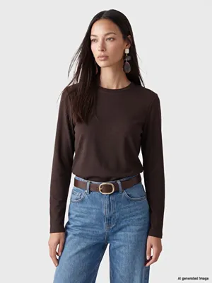 LC Waikiki Bisiklet Yaka Soft Touch Kadın Tişört