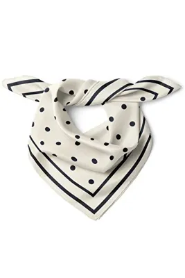 nehir eşarp Puantiye Desen Fular Bandana 50x50 Cm