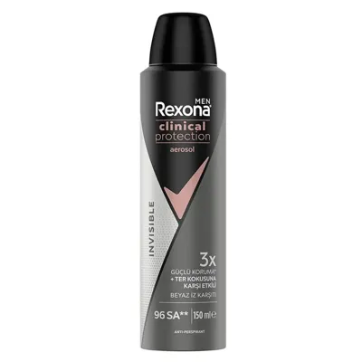 Rexona Men Rexona Clinical Protection Invisible Sprey Deodorant, 150 ml